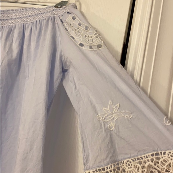 Off the shoulder blue top - Picture 2 of 2